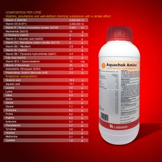 Aquachok Amino วิตามินรวมและกรดอะมิโนที่จำเป็น (แบ่ง 30ML)