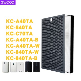 GWOOD for Sharp air purifier hepa filter FZ-A40HFE แผ่นกรอง sharp KC-A40TA, KC-840TA, KC-C70TAไส้กรอง