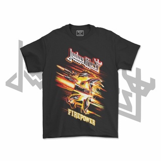 คอลูกเรือเสื้อยืดคอกลมเสื้อเชิ้ต Judas Priest Band | เสื้อเชิ้ต Judas Priest Band | Unisex | V1ผ้าฝ้ายแท้