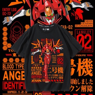 ผ้าฝ้ายแท้เสื้อยืดแขนสั้น ผ้าฝ้ายแท้ ทรงหลวม ลาย Neon Genesis Evangelion Asuka Joint 2022S-4XL