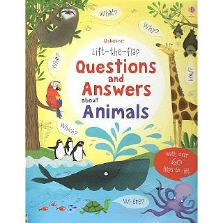 DKTODAY หนังสือ USBORNE LIFT-THE-FLAP QUESTIONS &amp; ANSWERS ABOUT ANIMALS