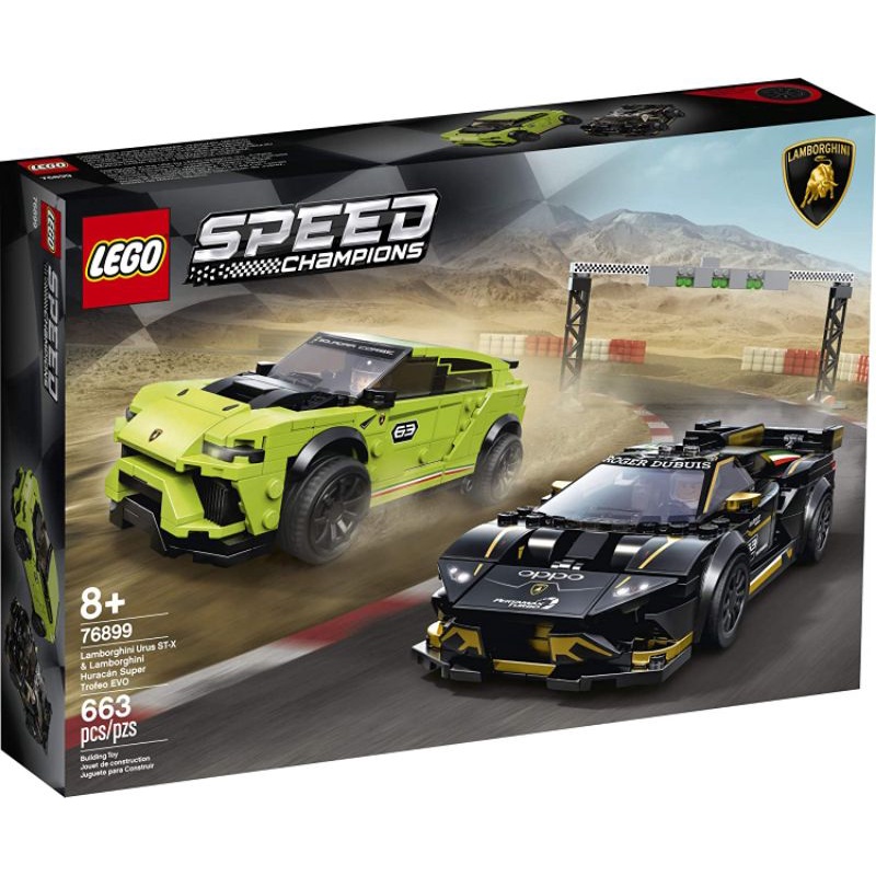 เลโก้แท้ LEGO Speed Champions 76899 Lamborghini Urus ST-X and Lamborghini Huracán Super Trofeo EVO