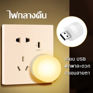 หลอดไฟมินิแบบพกพา หลอดไฟUSB มี2สี ปกป้องดวงตา แสงสว่างมาก ไฟตกแต่งห้องนอน หลอดไฟกลางคืน ขนาดเล็ก หลอดไฟ LED ไฟกลางคืน