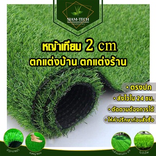 หญ้าเทียม Siam-Tech หญ้าเทียม 2 ซม.:12AAA หญ้าเทียมปูพื้น ขนาด 2 ตารางเมตร