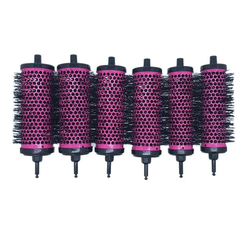 6pcs/set 3 Sizes Detachable Handle Hair Roller Brush with Positioning