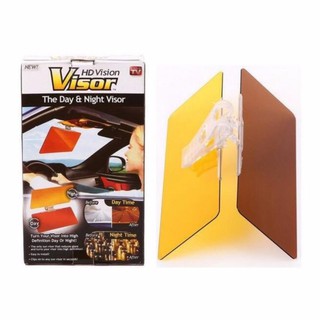 LM-แผ่นกรองแสง ที่บังแดดรถยนต์ Car HD Vision Sun Visor 2 in 1 เหมาะสำหรับขับรถกลางวันและกลางคืน รุ่น KDS-0001