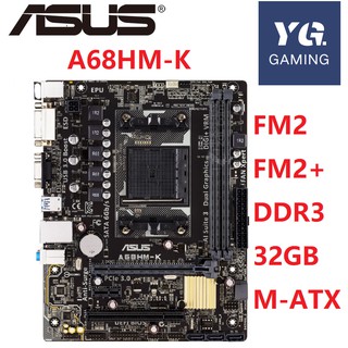 Asus A68HM-K Desktop Motherboard AMD A68H Chipset Socket FM2/FM2+ Support 7860K 7650K 7400K 860K used Motherboard