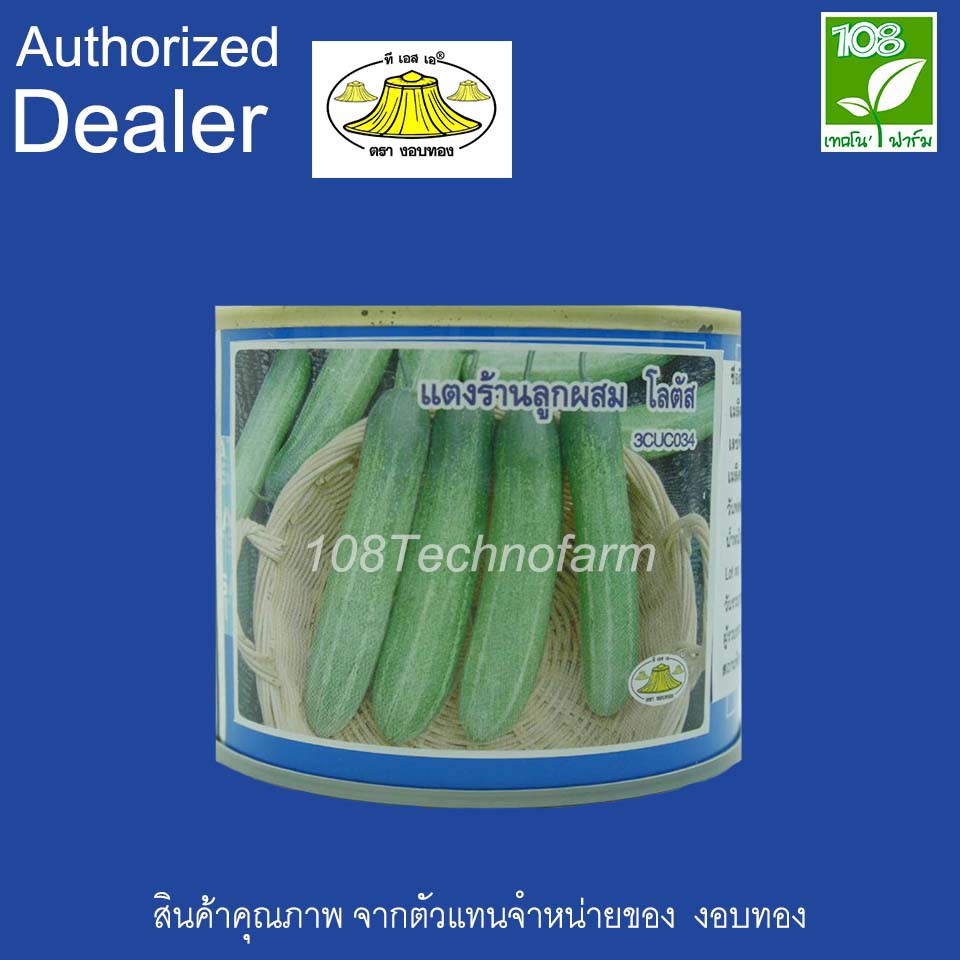 เมล็ดพันธุ์ แตงร้านลูกผสม โลตัส ตรา งอบทอง ( 50 กรัม )