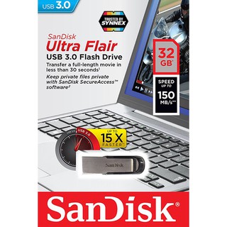 SanDisk Flash Drive Ultra Flair 32GB USB 3.0 Speed 50MB/s (SDCZ73_032G_G46) Memory แฟลตไดซ์ แซนดิส ประกัน Synnex 5ปี