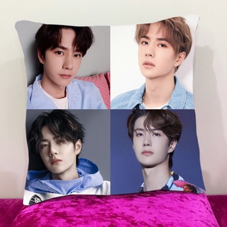 หมอนอิงสั่งทำ ใส่ได้4รูป หมอนอิงขนนุ่ม หมอนอิงโซฟา หมอนอิงในรถ หมอนอิง Cushions Wang Yibo หวังอี้ป๋อ