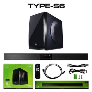 EGA ลำโพง TYPE S6 BLUETOOTH SOUNDBAR BASS SUBWOOFER พร้อม BASS SUBWOOFER 1ชุด