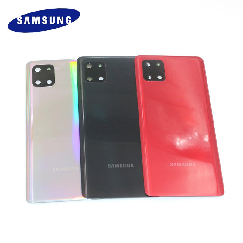 ของแท้ 100% Samsung Galaxy Note 10 lite ด้านหลัง ฝาครอบแบตเตอรี่ อะไหล่ซ่อมประตู พร้อมกรอบเลนส์กระจกกล้อง & โลโก้
