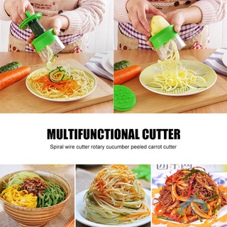 เครื่องมือสแตนเลสเครื่องตัดผัก Spiralizer ปรับได้