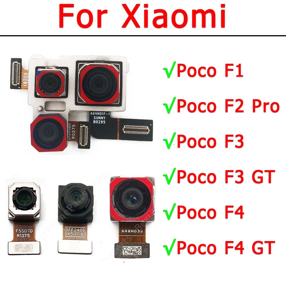 แท้ อะไหล่โมดูลกล้องด้านหลัง แบบเปลี่ยน สําหรับ Xiaomi Mi Poco Phone F2 Pro F3 F4 GT Pocophone F1