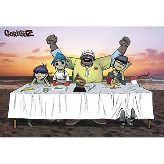 โปสเตอร์ วง ดนตรี Gorillaz กอริลลาซ โปสเตอร์ ภาพวงดนตรี โปสเตอร์ติดผนัง โปสเตอร์สวยๆ poster