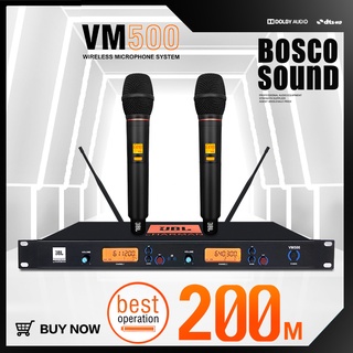 JBLไมโครโฟน ไมโครโฟนไร้สาย ไมโครโฟน VM-500 ระยะรับสัญญาณยาวมาก พลังดูดดีมาก ทำจากโลหะ เหมาะมากสำหรับร้องเพลงในบ้าน