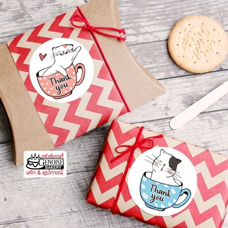 สติ๊กเกอร์​ Thank​ you ม้วนละ​500​ดวง ​ราคาส่ง19บาท รูปที่ 4