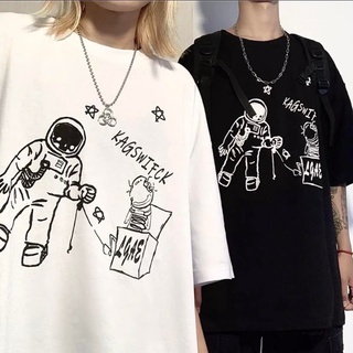 เสื้อยืดOversize ลายอวกาศ  โอเวอร์ไซส์สไตล์เกาหลี