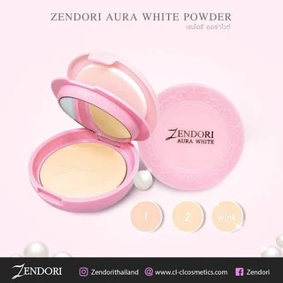 (ถูก/แท้) Zendori Aura White 10g เซนโดริ ออร่า ไวท์ แป้งเซนโดริ ตลับชมพู