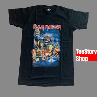 เสื้อยืดผ้าฝ้ายพรีเมี่ยมเสื้อวงดนตรี Iron Maiden เสื้อผู้ชาย เฟี้ยวๆใส่ง่าย ใส่สบาย ไม่จำเจ