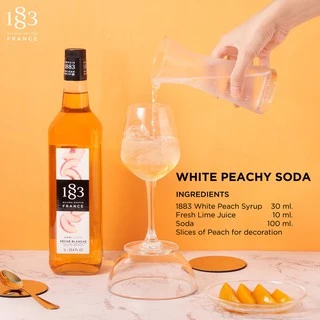 1883 น้ำเชื่อมกลิ่นไวท์พีช | WHITE PEACH SYRUP 1000 ml. (SKU 5938)