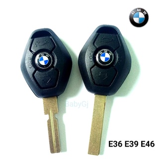 กรอบกุญแจรถยนต์ BMW e36/ e39/e46 (ก้านตรง/ก้านหยัก) พร้อมโลโก้ BMW