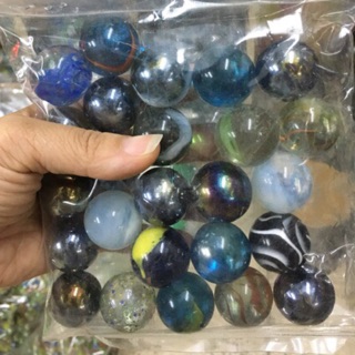 ถูกมาก ลูกแก้ว ขนาด 25mm จำนวน 10ลูก คละสี