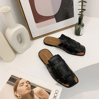 JINxCHOY SHOES รองเท้ามุลเลอร์ลําลอง หนัง PU ใส่สบาย ระบายอากาศ เข้ากับทุกการแต่งกาย แฟชั่น สําหรับสตรี นักเรียน เดินชายหาด กลางแจ้ง Y2K