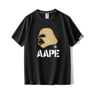 4สไตล์Aapeผู้ชายคอกลมผ้าฝ้ายแขนสั้นApe Headพิมพ์คู่สบายๆเสื้อยืดเสื้อบุรุษและสตรี