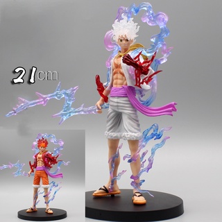 โมเดลฟิกเกอร์ PVC อนิเมะ One Piece Monkey D Luffy Gear 5 Sun God Nika GK ขนาด 21 ซม. ของเล่น ของขวัญ สําหรับผู้ใหญ่