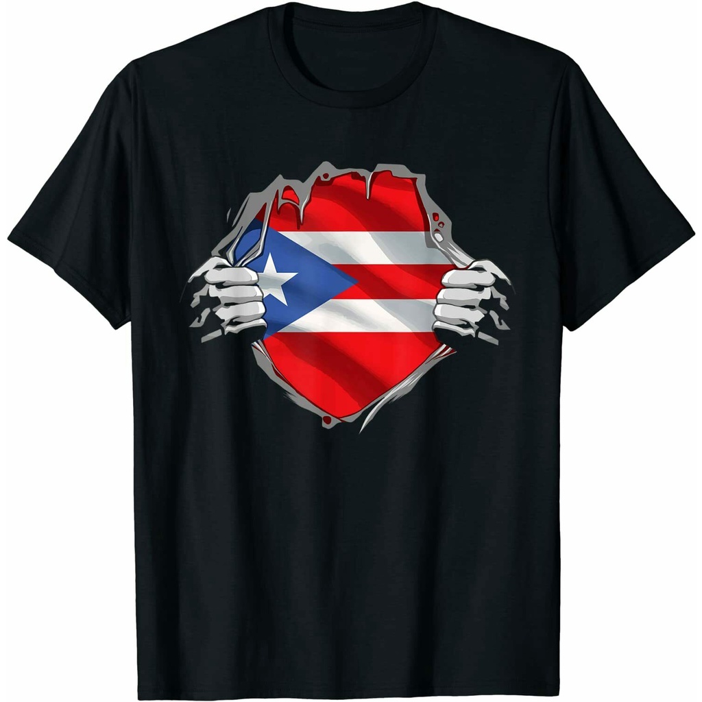 การออกแบบ Super Puerto Rican Heritage Puerto Rico Roots Flag Cool Tees แฟน