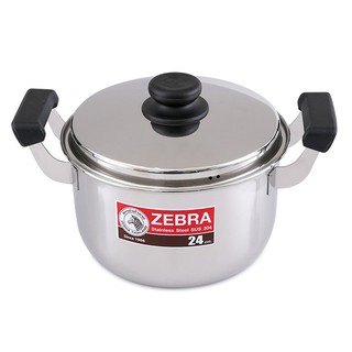 🚚💨พร้อมส่ง!! หัวม้าลาย หม้อหุงต้ม รุ่น Carry 24 ซม. ZEBRA Sauce Pot Carry 24cm.