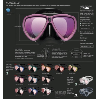 Gull Mantis LV MASK 2022 สีใหม่ หน้ากากดำน้ำ  (สีใหม่ทักแชทได้เลยค่ะ)