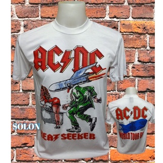 เสื้อวง AC DC วงร็อค ไม่มีตะเข็บข้าง คอฟิต ป้ายUS เสื้อวินเทจ เสื้อทัวร์ วงร็อคต่างประเทศ