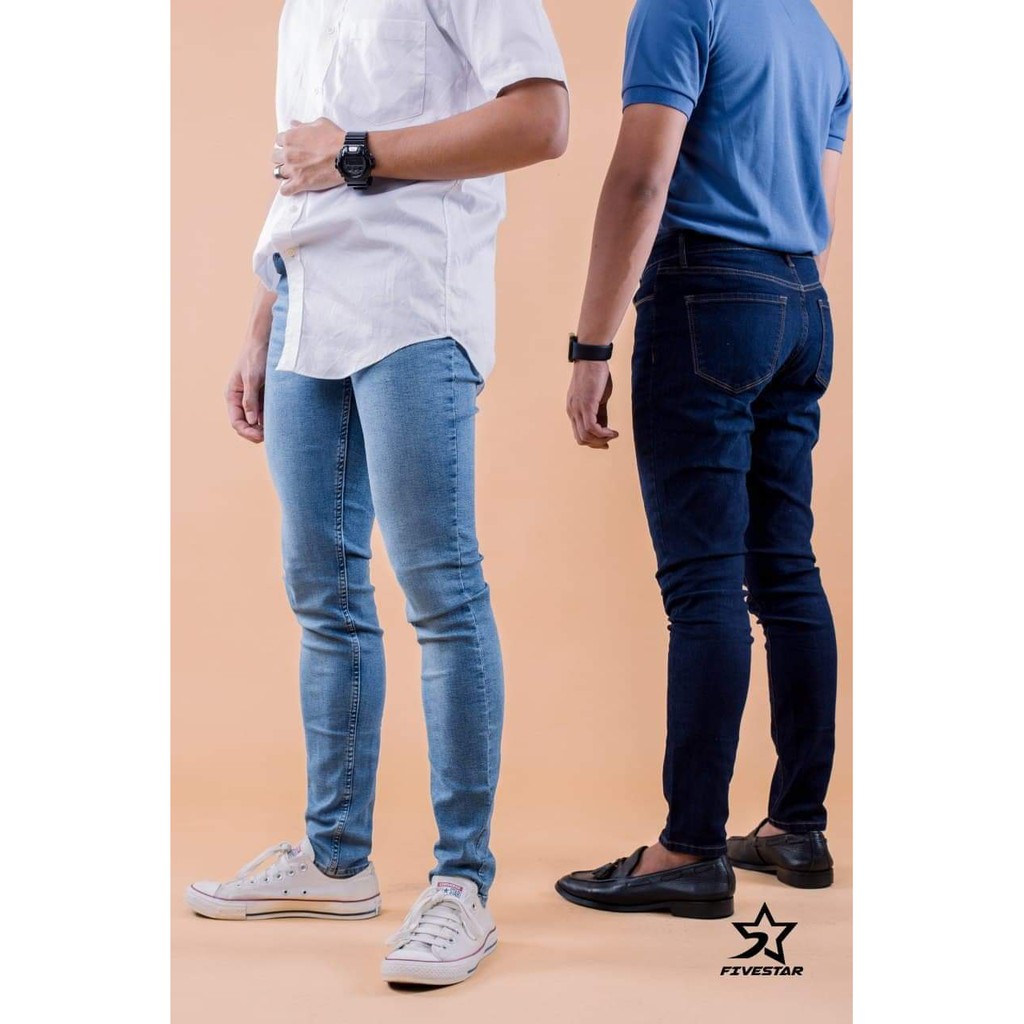 My Mens Jeans / Slim Fit Jeans / Seluar Jeans Lelaki / Slim Men Jeans Sky Blue Korean Mens Pants