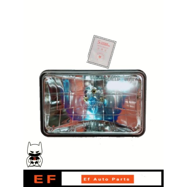 4552 H4 LAMPU BESAR SEAL BEAM / HEAD LAMP 12V 24V 3PIN (รับรองความจริง) 4 x 6-1/2 SQUARE 4652 H4 605
