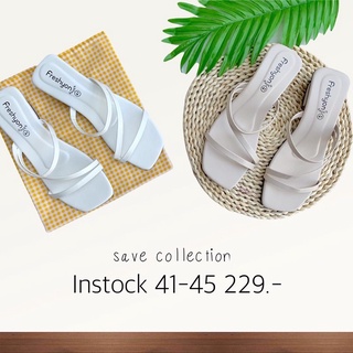 size 41-45| Easy sandals ver 2 รองเท้าแตะผู้หญิง รองเท้าไซส์ใหญ่ แบบสวม สูง 1.5 นิ้ว