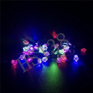 HS ไฟ LED 40LED ยาว 4 เมตร เพชร (สีรวม) ในร่มและกลางแจ้ง ไฟตกแต่ง