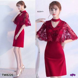 👗เดรสปีกค้างคาวลูกไม้👗