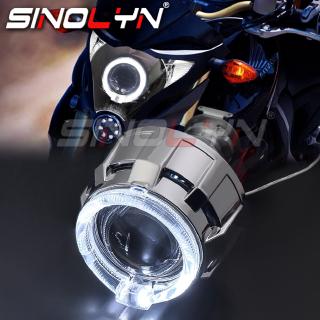 หลอดไฟหน้ารถจักรยานยนต์หลอดไฟ Led Angel Eyes Halos H 1 H 4 H 7 Bi - Xenon Hid สําหรับติดรถยนต์