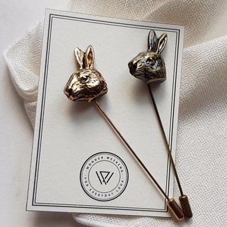 Rabbit Lapel Pin / พินรูปกระต่าย (เข็มกลัด,ติดเสื้อ,ติดสูท)