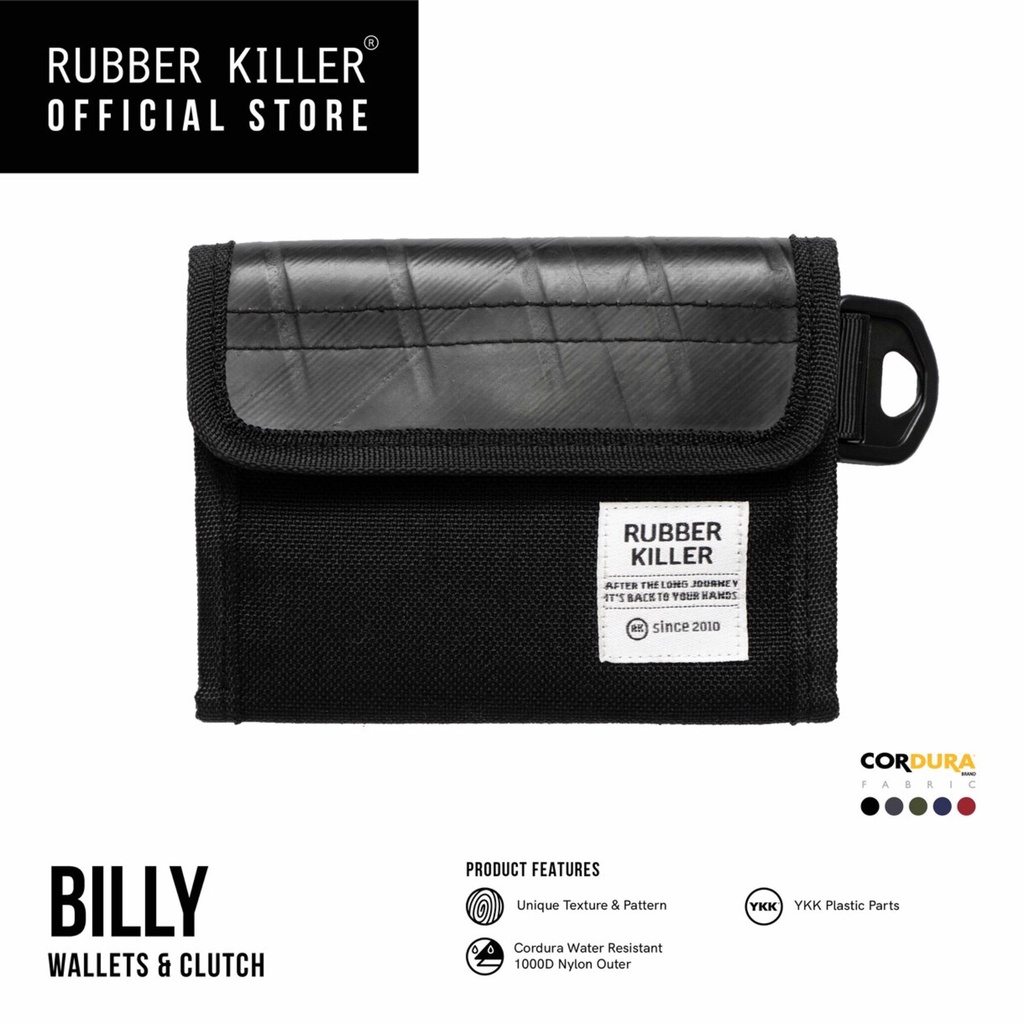 Rubber Killer - BILLY (กระเป๋าสตางค์, ช่องใส่เหรียญ, ช่องใส่บัตร)