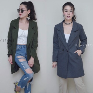 "Frett Wool long blazer"