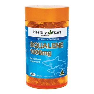 แบรนด์ Healthy Care  ชนิด SQUALENE 1000 mg (น้ำมันตับปลาฉลาม)