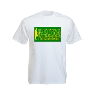 เสื้อยืดราสต้า Tee-Shirt Roots Warriors Sound System เสื้อยืดสีดำสกรีนลายนักรบ Roots Warriors Sound System