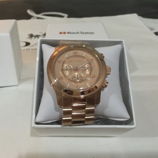 นาฬิกา Mk  สี rosegold   ป้ายขาว  กล่อง watchstation