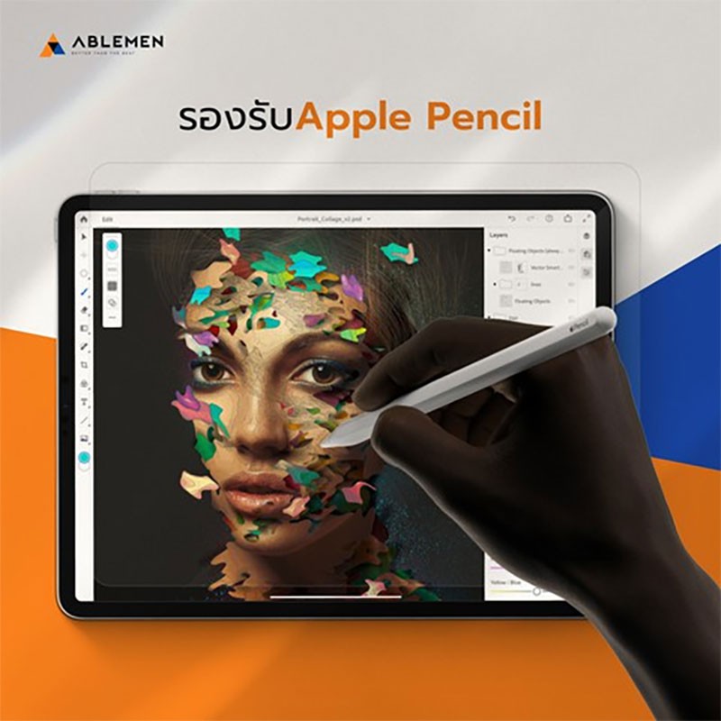 [รับประกัน 1 ปี] ฟิล์มกระจก Ablemen Tablet Glass New สำหรับ iPad Air/Pro/Gen/Mini ขนาดจอ 8.3-13 นิ้ว - รูปที่ 2