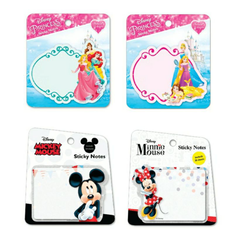 กระดาษโพสต์อิท ลายการ์ตูน Disney ขนาด 10.2×11.5 cm จำนวน 30 แผ่น