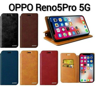 OPPO A74 5G/A95/A94/Realme8 5G/4G/Realme8Pro/Realme C21/Reno5 5G/4G/Reno5Pro 5Gเคสฝาพับแบบแม่เหล็กเปิดปิด เก็บนามบัตรได