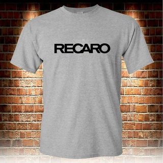 เสื้อยืดผ้าฝ้ายพิมพ์ลายแฟชั่น เสื้อยืด Recaro สีเทา สําหรับผู้ชาย
